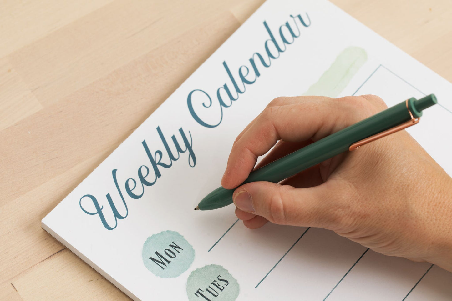 Weekly Calendar Pad | 8.5 X 11 In 50 Thick Pages | Weekly Planner Pad